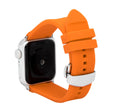 Silicone Adjustable Deployment Band  for Apple Watch Series 8/7/6/5/4/3/2/1/SE Orange (38mm | 40mm | 41mm) |  Dial