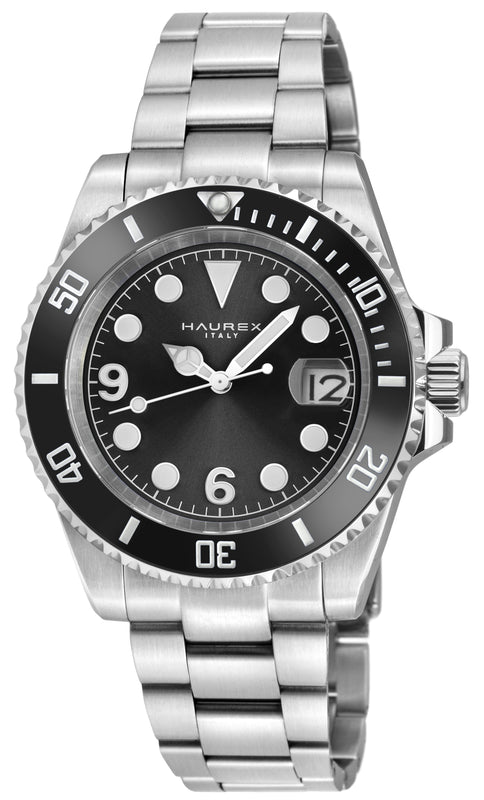 Barracuda 316L Case, Black Sunray Dial, Ceramic Bezel, 316L Stainless Steel Bracelet | Black Dial