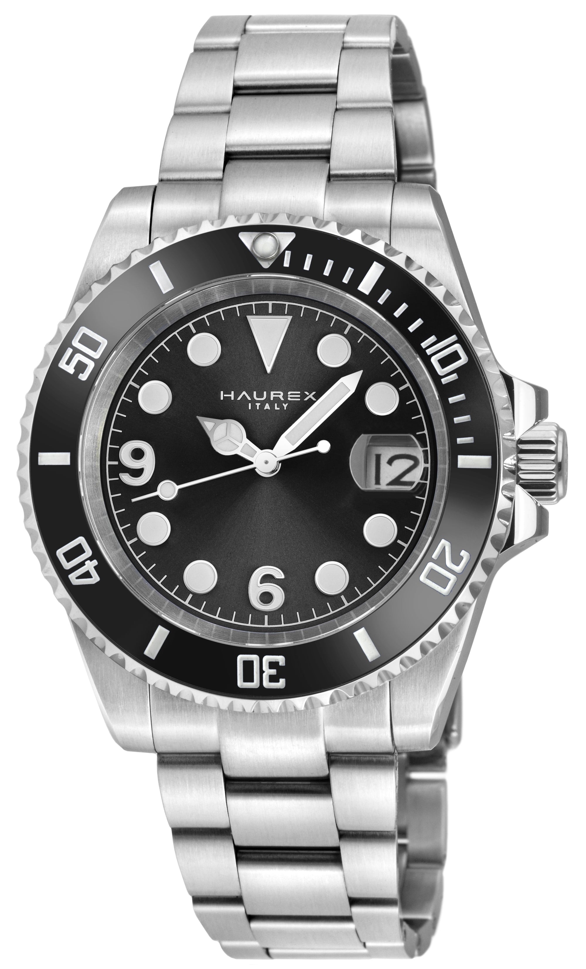Barracuda 316L Case, Black Sunray Dial, Ceramic Bezel, 316L Stainless Steel Bracelet Black Dial