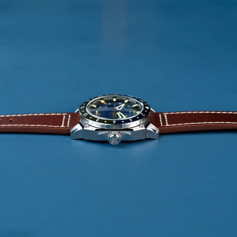 Atlas Blue / Brown | Blue Dial