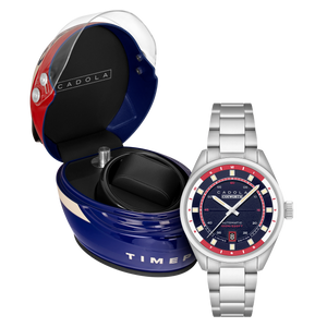 DFV-COSWORTH HELMET WATCH WINDER AUTOMATIC LIMITED EDITION BLUE / STAINLESS STEEL | Blue Dial