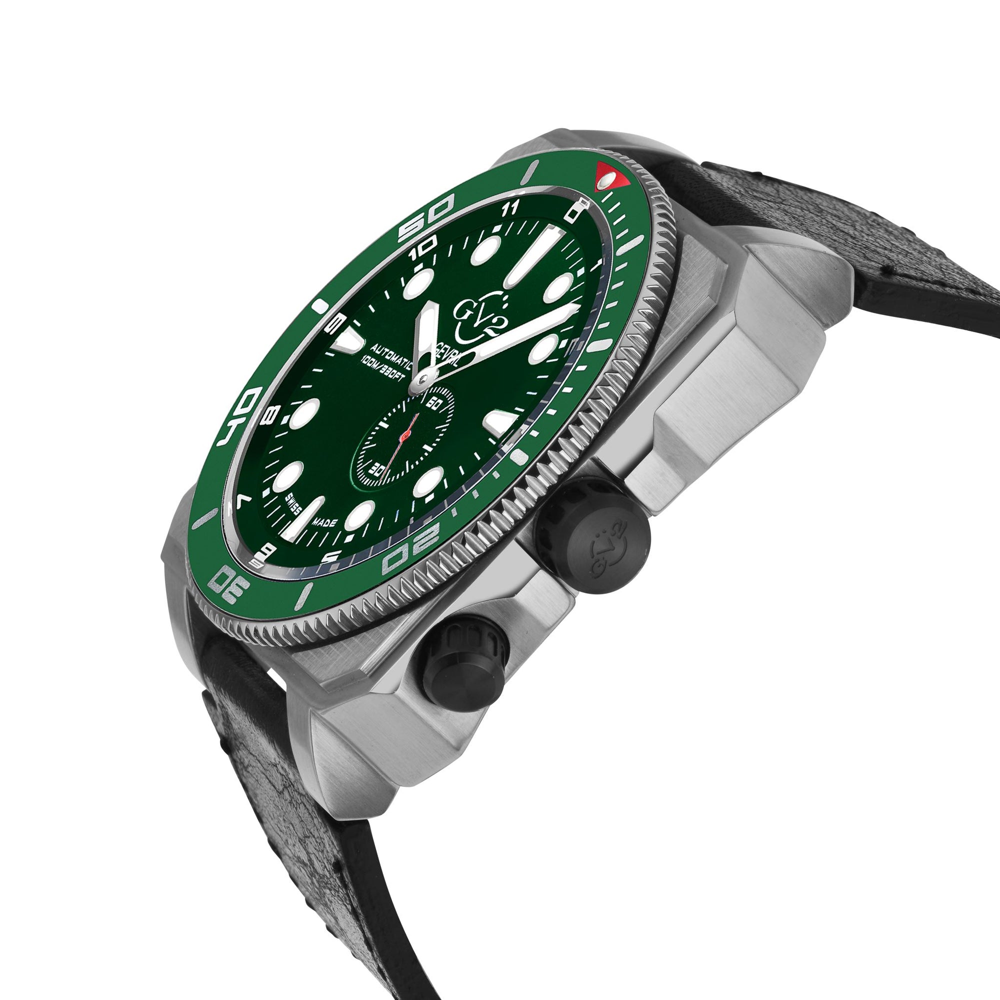 XO Submarine Sellita SW200 rotating bezel Green dial  Divers watch