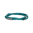 Turquoise Czech Glass, Sterling M (7.25" Wrist) |  Dial