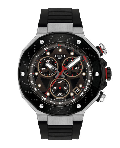 T-Race MotoGP Quartz Chronograph Black / Silicone | Dark Grey Dial