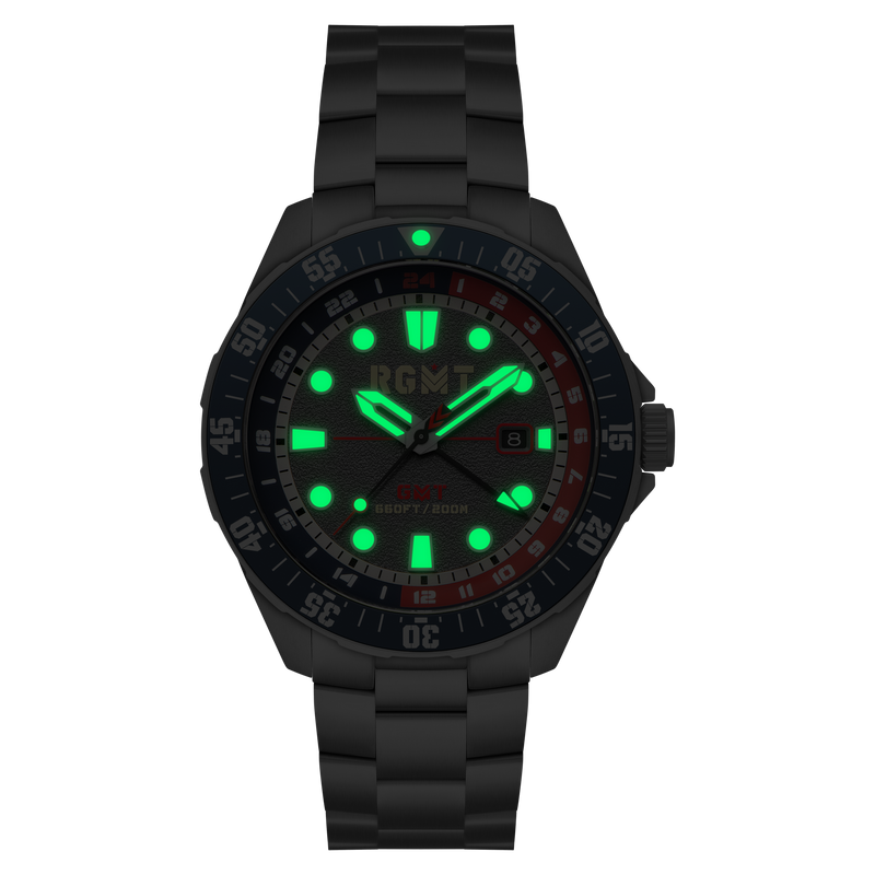 CONTINENTAL GMT GREY / SOLID STAINLESS STEEL BRACELET | Gray Dial