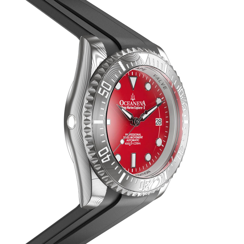 Damascus Swiss Automatic SW200 Deep Marine Explorer II Damascus/Red Dial | Red Dial