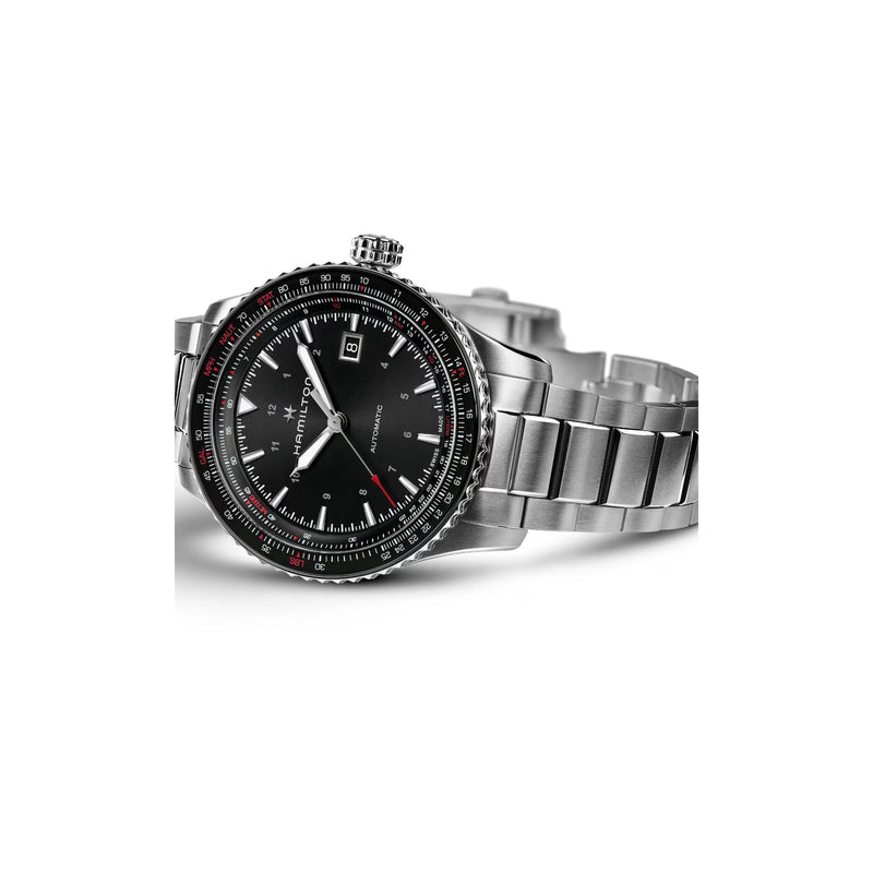 Khaki Aviation Silver/SS | Black Dial