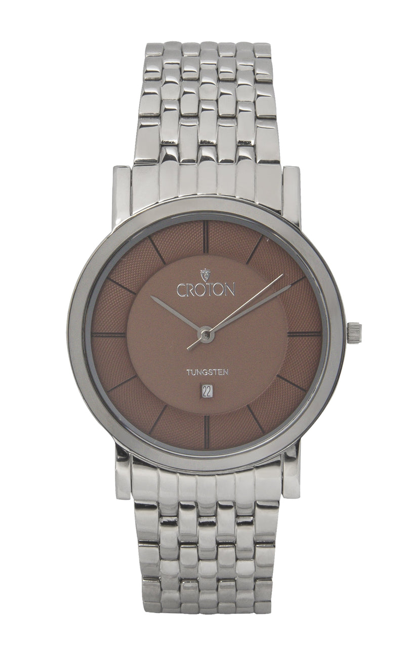 Men's Swiss Parts Movement Stainless Steel and Tungsten Sapphire Crystal and Tapering Bracelet  |  Dial