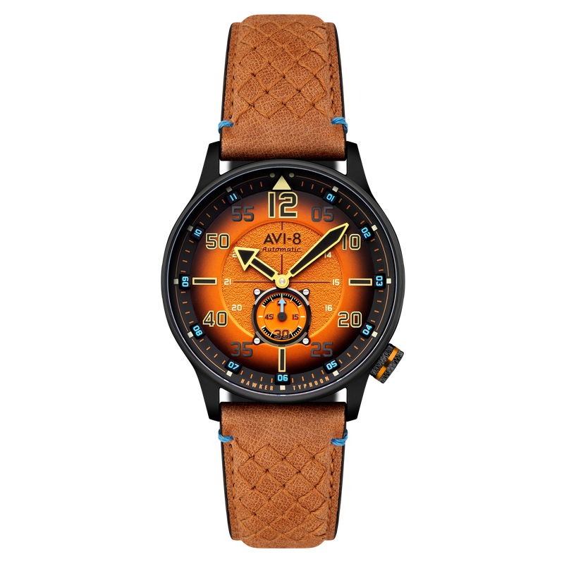 Hawker Typhoon Baldwin Automatic Orange / Brown Leather | Orange Dial