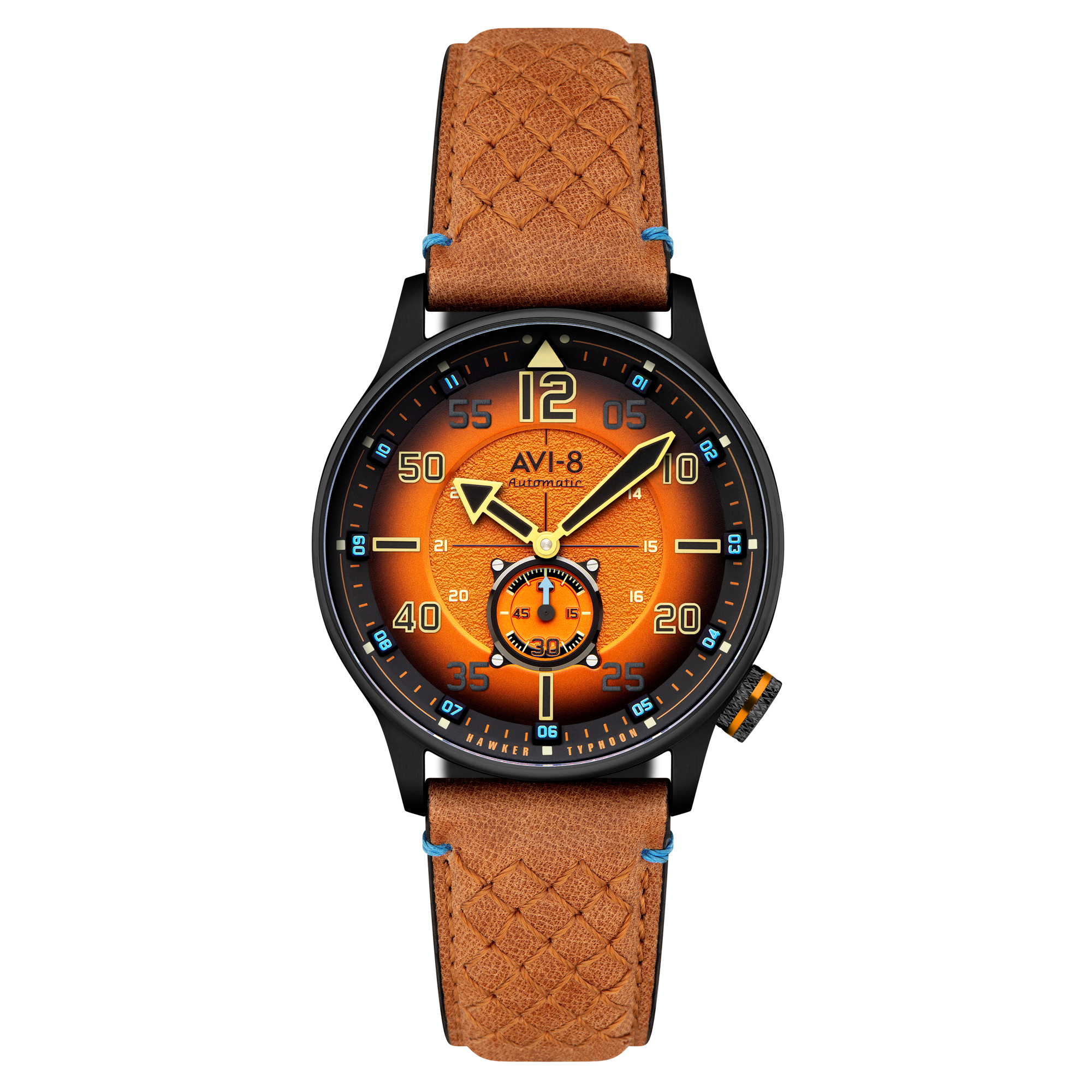 Hawker Typhoon Baldwin Automatic Orange / Brown Leather | Orange Dial