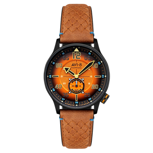 Hawker Typhoon Baldwin Automatic Orange / Brown Leather | Orange Dial