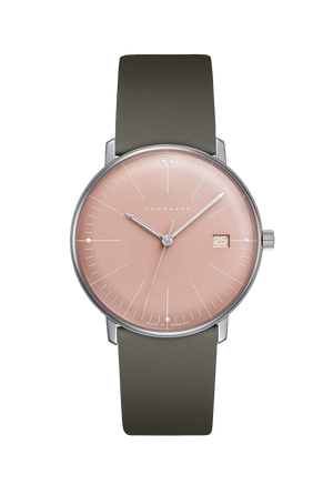 Max Bill Damen Rose Dial / Gray Leather Strap Rose Dial