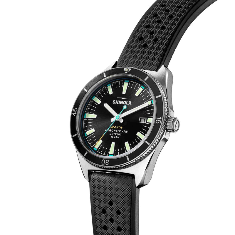 The Duck 40mm Black | Black Dial