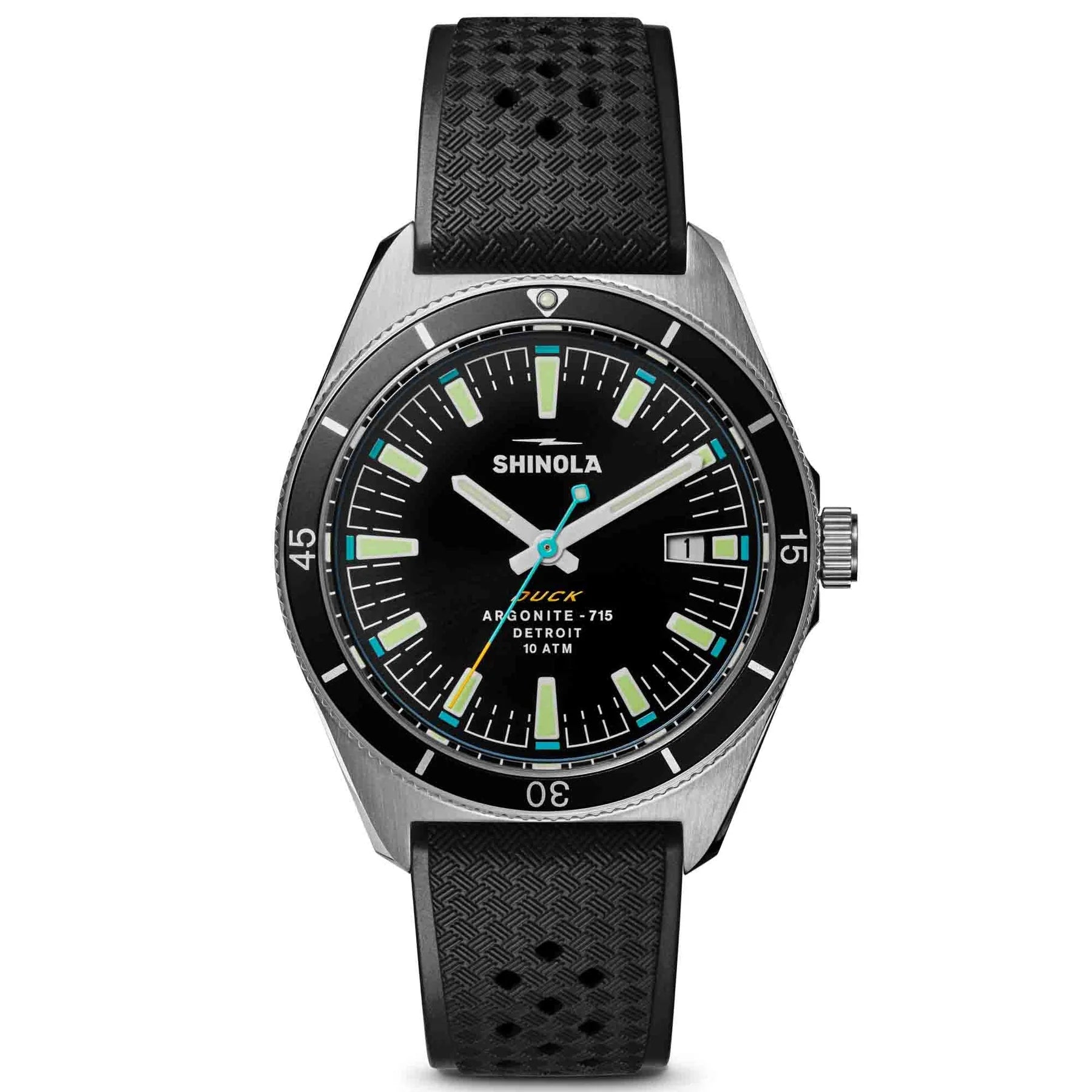 The Duck 40mm Black | Black Dial