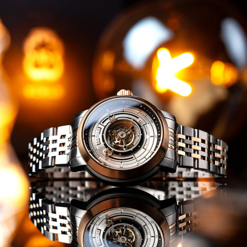 Heinrich Cyclone Tourbillon Limited Edition Silver / Steel & Rose Gold Stainless Steel | Silver Dial