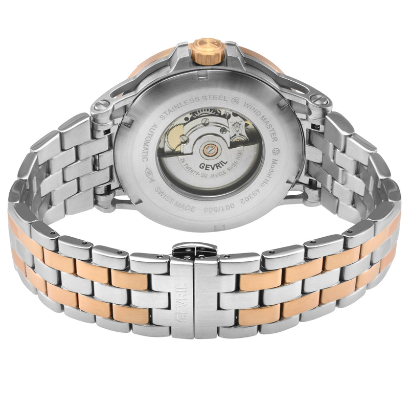 Wind Master Automatic Gevril Men's Automatic Wind Master Blue Dial IPRG Stainless Steel Bracelet | Blue Dial