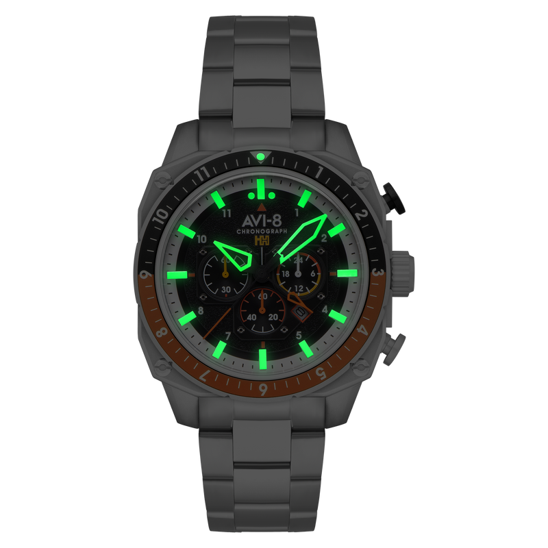 ATLAS DUAL TIME CHRONOGRAPH BLACK / STAINLESS STEEL | Black Dial