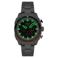ATLAS DUAL TIME CHRONOGRAPH BLACK / STAINLESS STEEL | Black Dial