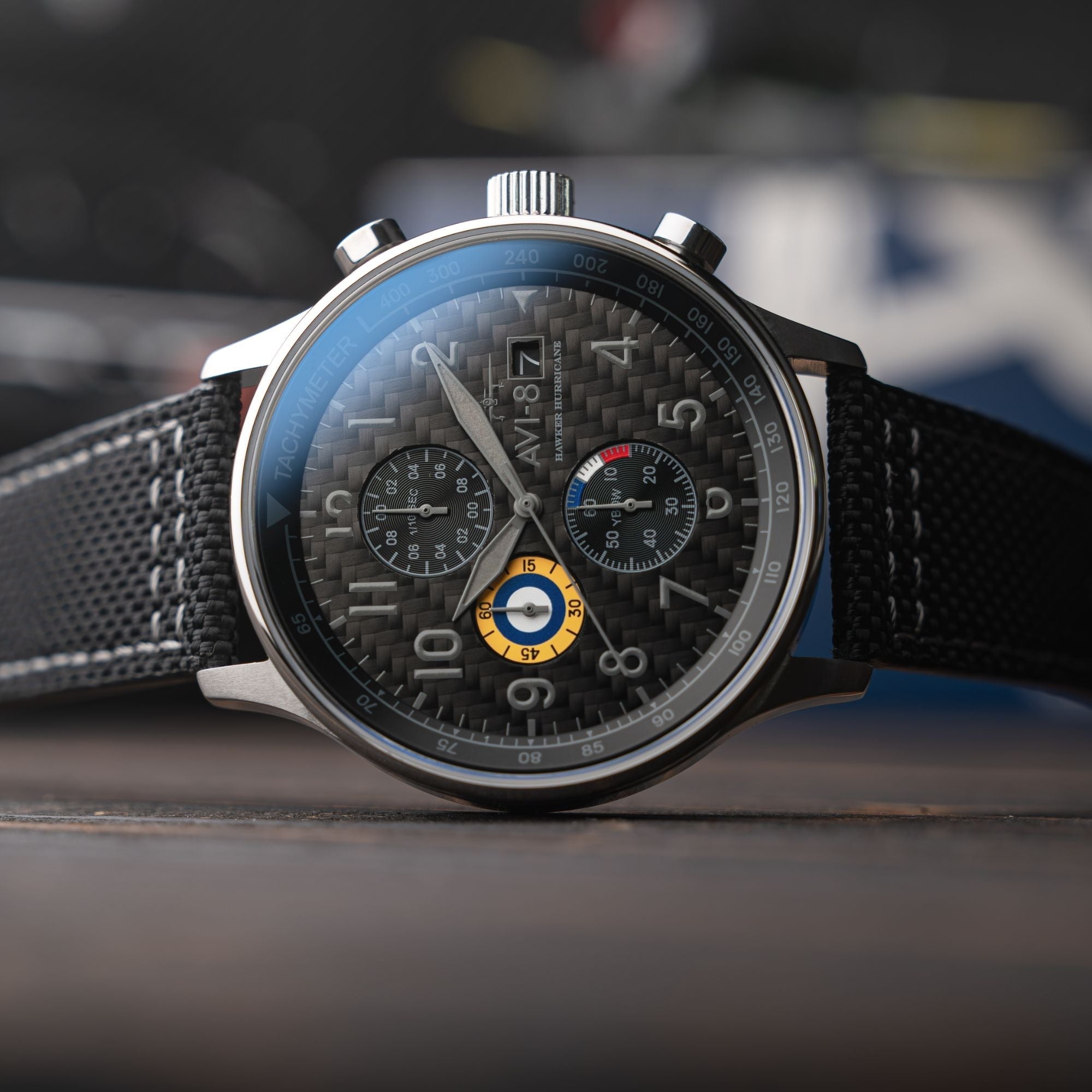 Classic Chronograph Black / Leather Black Dial