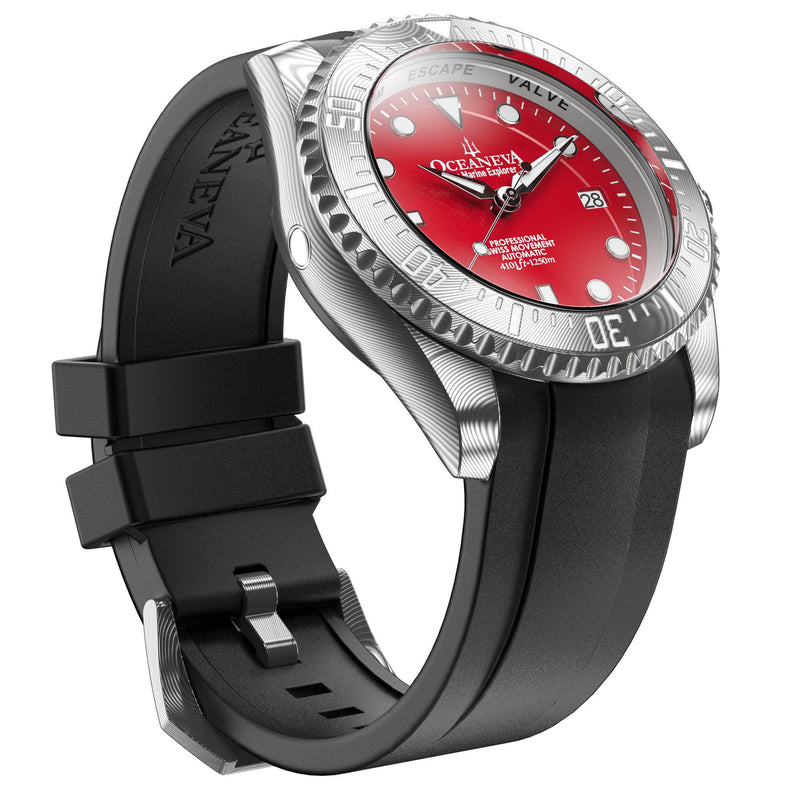Damascus Swiss Automatic SW200 Deep Marine Explorer II Damascus/Red Dial | Red Dial