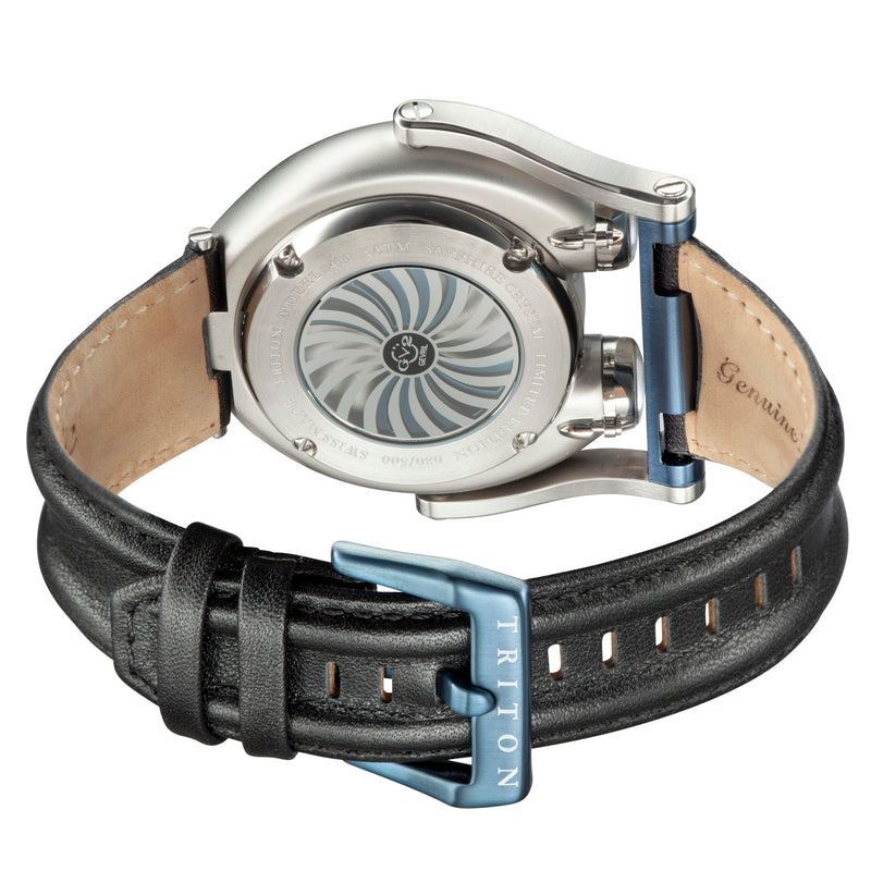 Triton Swiss Made Automatic Triton Swinging lugs Watch | Black Dial