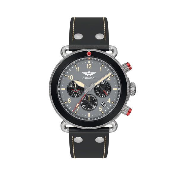 VDN Gray Leather 45mm Gray - {Extended Ship Time} |  Dial