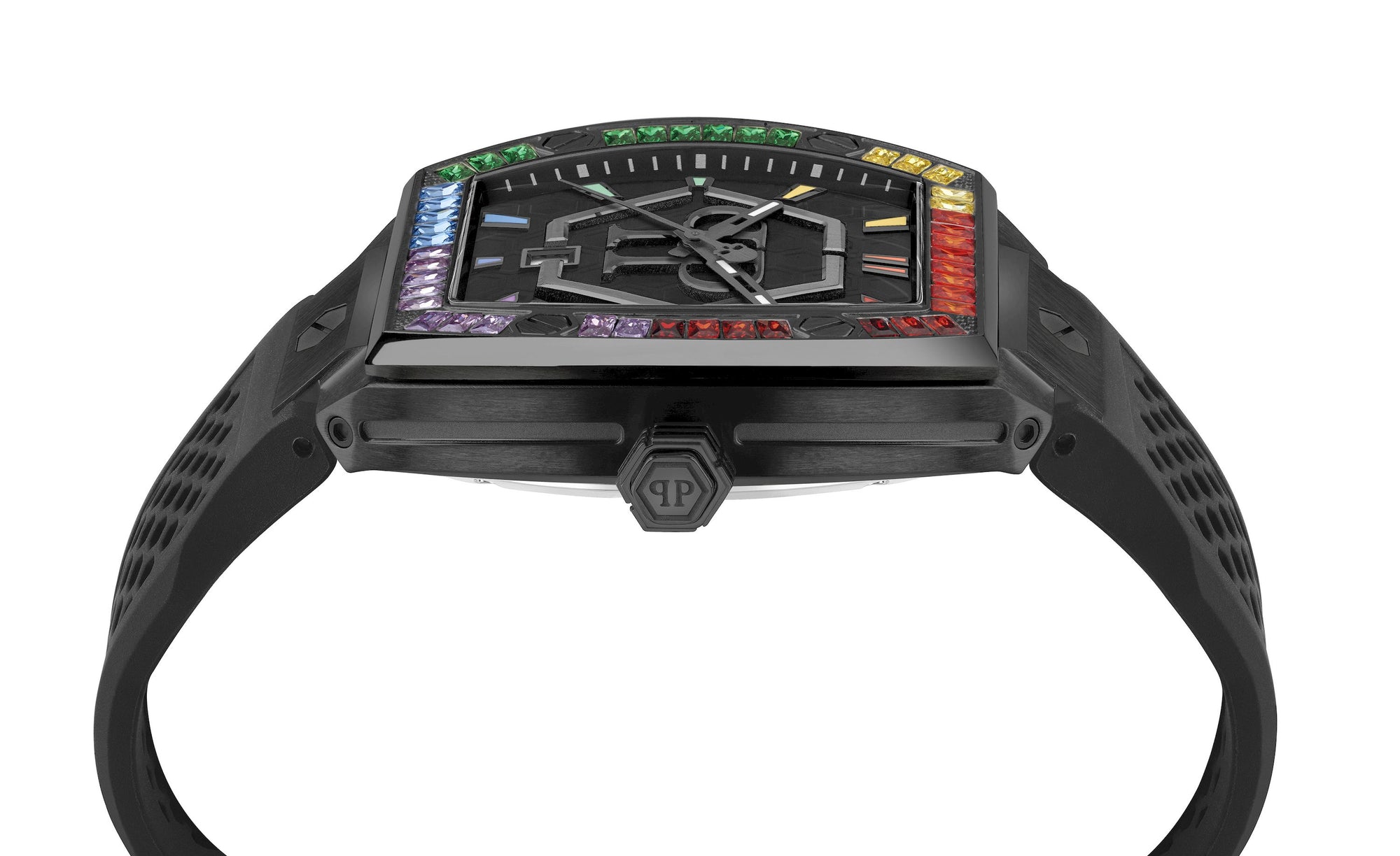THE HEXAGON PHANTOM 44MM Black / Polyurethane Black Dial