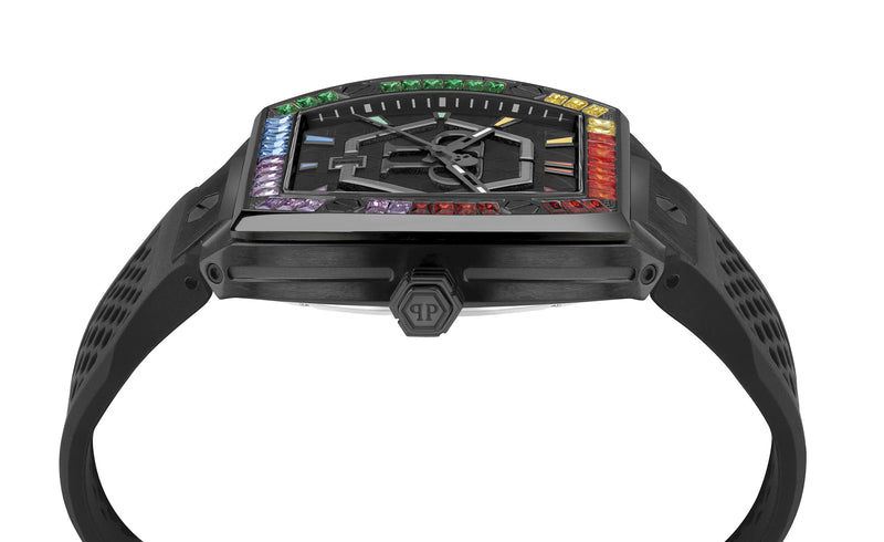 THE HEXAGON PHANTOM 44MM Black / Polyurethane Black Dial