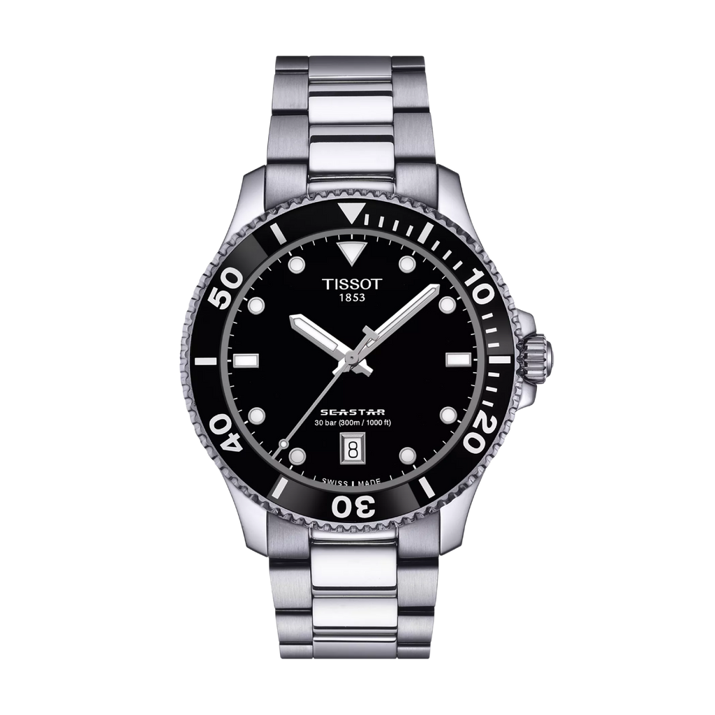 Tissot SEASTAR 1000 Black / Stainless Steel Black Dial