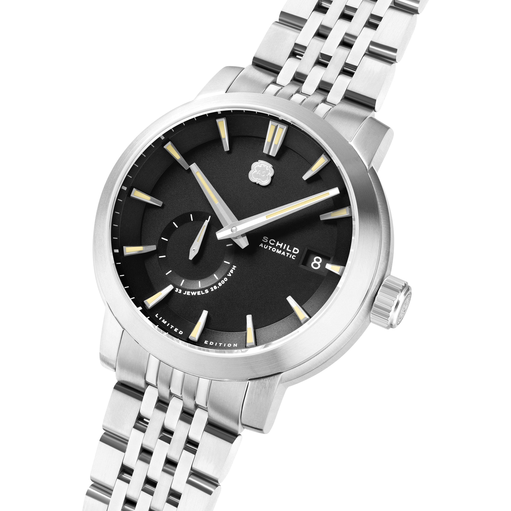 Heinrich Black / Stainless Steel | Black Dial