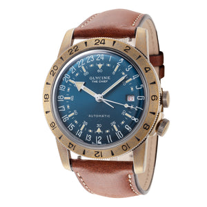 Airman The Chief Purist 40 mm / Blue / Brown Blue Dial