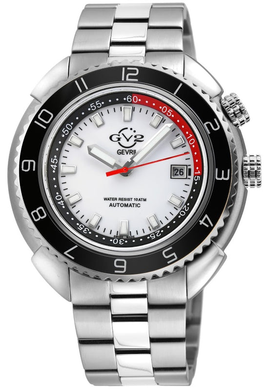 Squalo Swiss Made Automatic ceramic rotating bezel | White Dial
