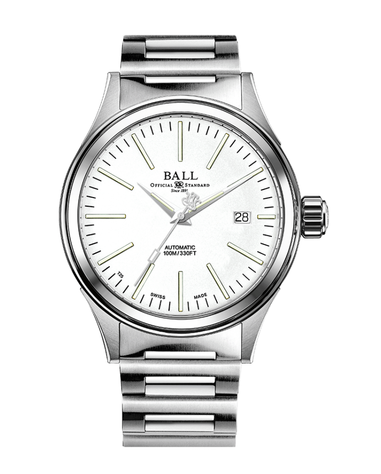 Fireman Enterprise White / Steel | White Dial