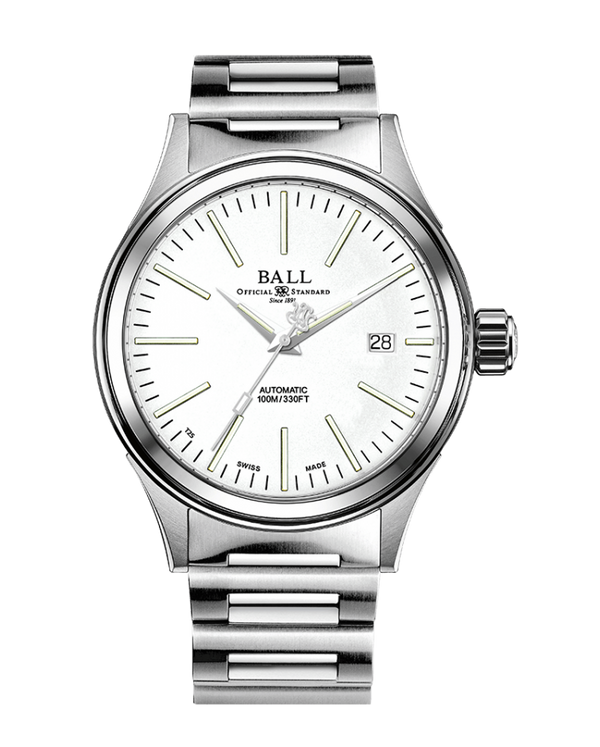 Fireman Enterprise White / Steel | White Dial