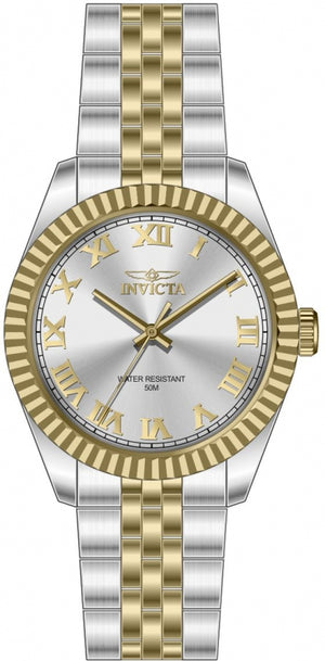 Specialty Silver Dial / Two-Tone Silver-Gold Stainless Steel Bracelet Silver Dial