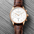 Monaco Chronograph Rose/Brown | White Dial