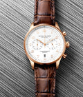 Monaco Chronograph Rose/Brown | White Dial