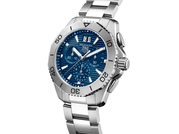 TAG HEUER AQUARACER PROFESSIONAL 200 CHRONOGRAPH 40MM, W/R 200M, STEEL CASE & BRACELET, BLUE DIAL Blue Dial | Blue Dial
