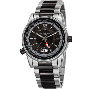 World Time Silver Tone/Stainless Steel | Black Dial