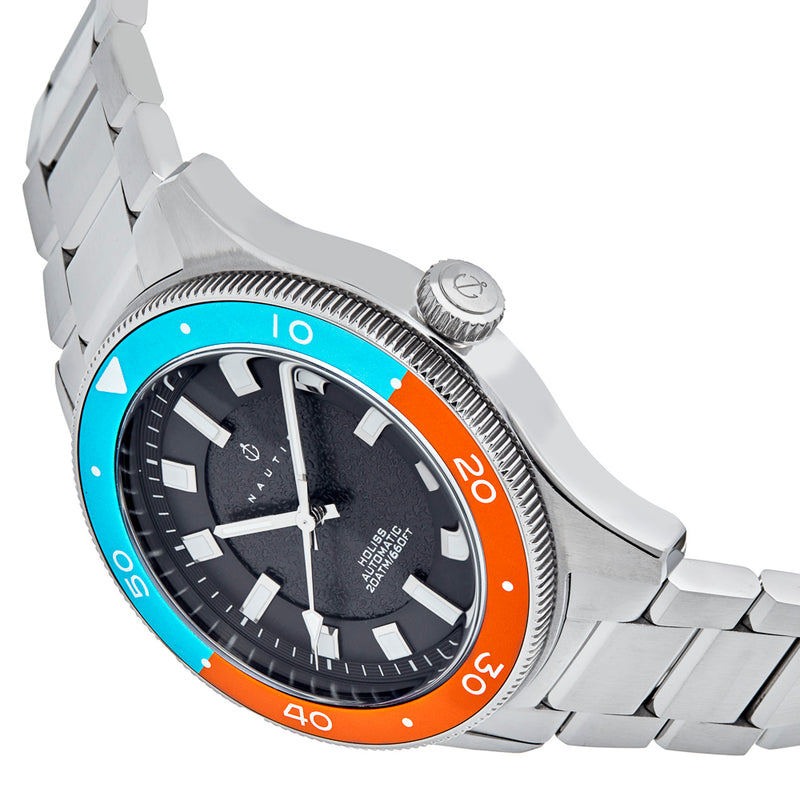 Holiss Automatic Diver Blue/Orange | Black Dial