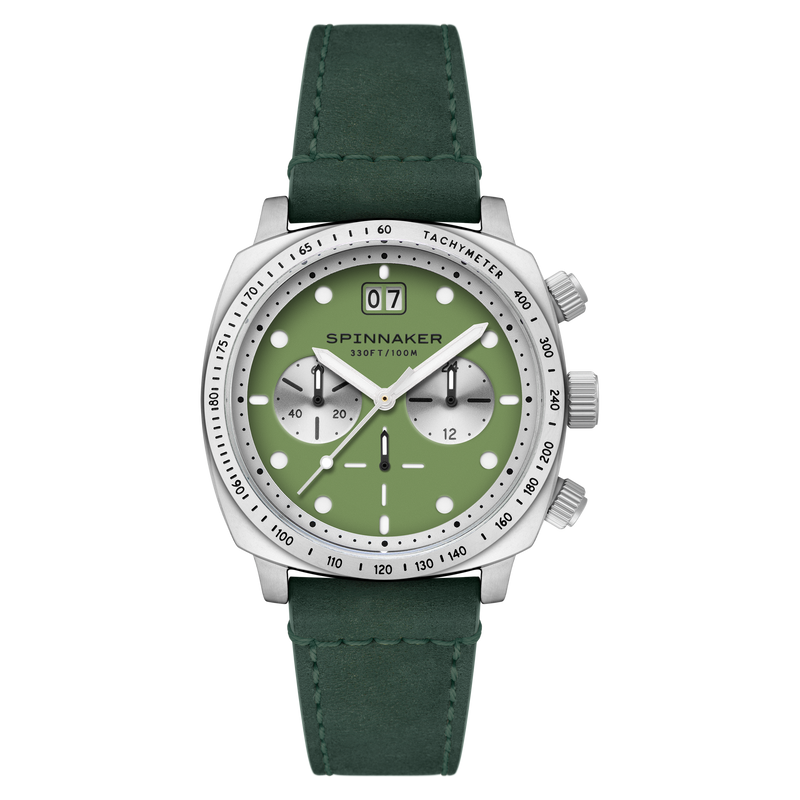 Hull Chronograph Green / Leather | Green Dial