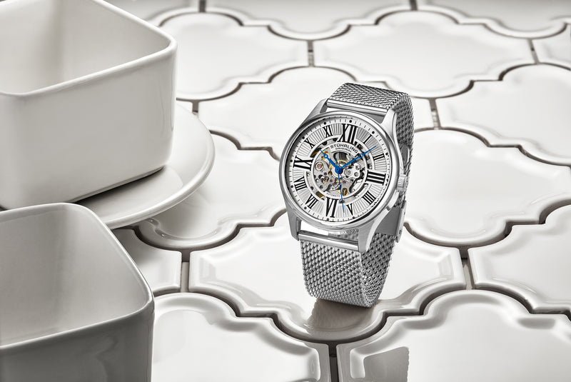 3942M Automatic 42mm Skeleton Silver/Stainless Steel | Silver Dial