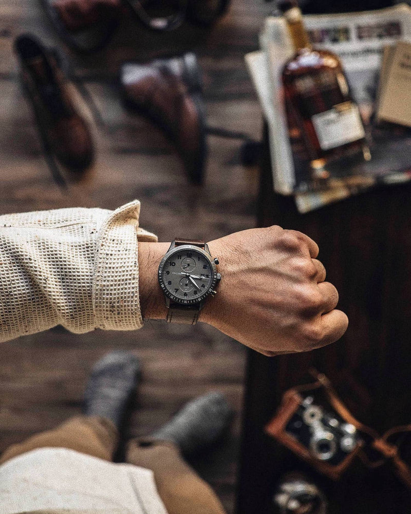 THE ALTITUDE - GUNMETAL/WALNUT | Gunmetal Dial