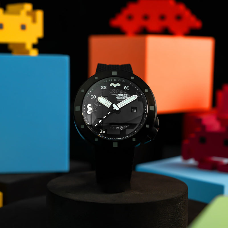 Cassini Automatic Space Invaders Limited Edition Black / Black | Black Dial