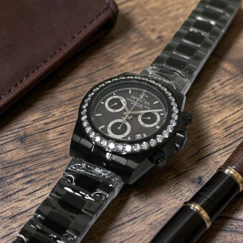 Elite Diamond Black Mother-of-Pearl dial / Black Stainless Steel