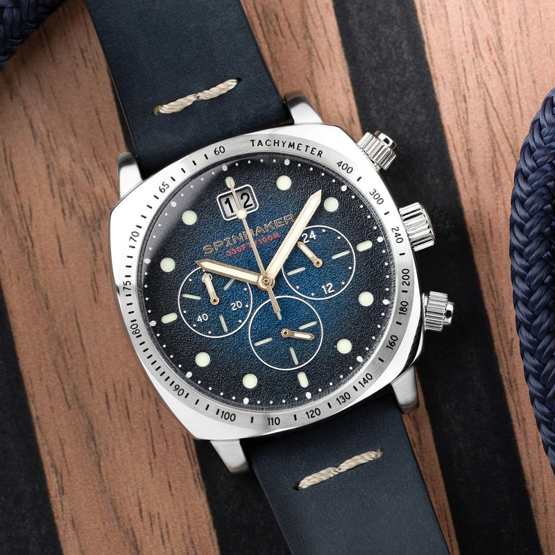 Hull Chronograph Blue / Leather | Blue Dial
