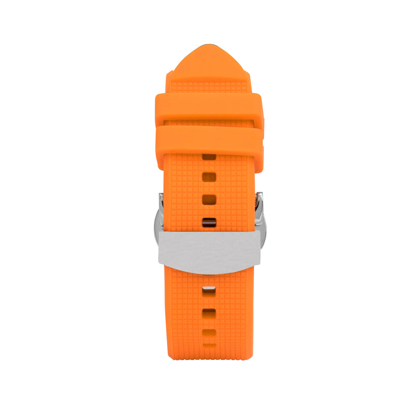 Silicone Adjustable Deployment Band  for Apple Watch Series 8/7/6/5/4/3/2/1/SE Orange (38mm | 40mm | 41mm) |  Dial
