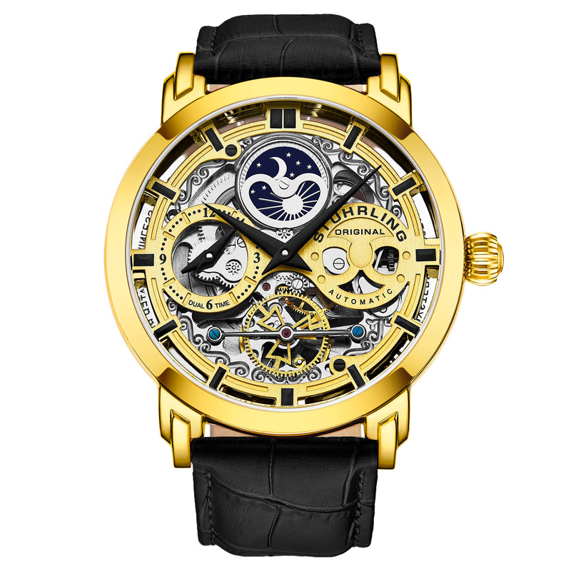 Legacy 3924 Gold Black/Leather | Gold Dial