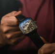 Engineer Paxton Skeleton Automatic Black & Gold / Black Leather | Black Dial