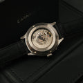 Baron Grand Date Calendar Open Heart Automatic Green / Black Leather | Green Dial